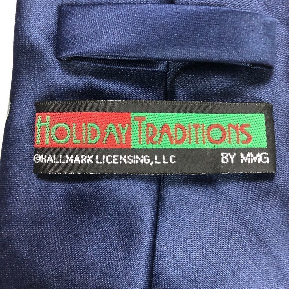 Hallmark Men’s Formal Christmas Santa Reindeer Tie - Picture 7 of 9